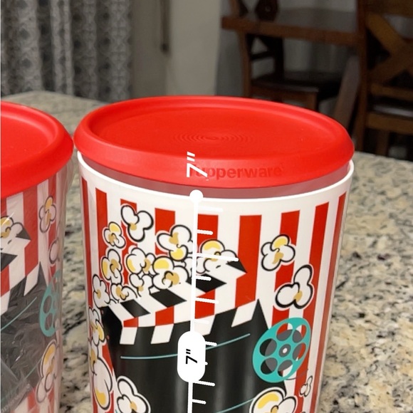EXCLUSIVE Tupperware Movie Night Popcorn Canisters set of two! - Picture 2 of 2